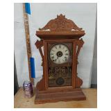 Sessions Victorian Gingerbread Shelf Clock Oak Case Approx 26in Fair