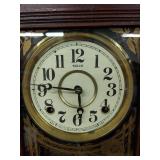 Welch Gingerbread Parlor Mantel Clock Walnut Case approx 25in
