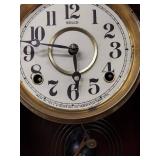 Welch Gingerbread Parlor Mantel Clock Walnut Case approx 25in