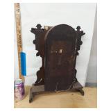Antique Victorian Gingerbread Mantel Shelf Clock w Glass Door Fair