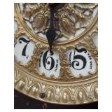 Seth Thomas Adamantine Mantel Clock Black Green Marble Finish