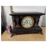 Seth Thomas Adamantine Mantel Clock Victorian Style approx. 13in Tall