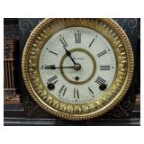 Seth Thomas Adamantine Mantel Clock Victorian Style approx. 13in Tall
