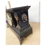 Seth Thomas Adamantine Mantel Clock Victorian Style approx. 13in Tall