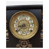 Seth Thomas Antique Adamantine Mantel Clock Black Case Approx 15in