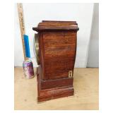 Seth Thomas Sonora Chime Mantel Clock Figured Wood Case Approx 15.5in