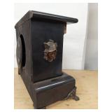 Seth Thomas Antique Mantel Clock Marble Top Black Case Approx 16in