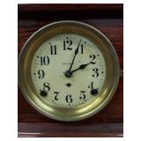Seth Thomas Mantel Clock Faux Woodgrain Case Mechanical Shelf Clock