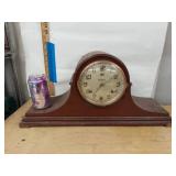 Waterbury Tambour Mantel Clock Chime Silent Wood Case Untested