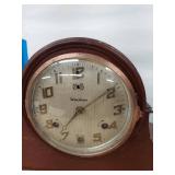 Waterbury Tambour Mantel Clock Chime Silent Wood Case Untested