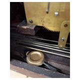 Waterbury Tambour Mantel Clock Chime Silent Wood Case Untested