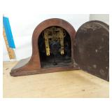 Thomas Tambour Mantel Clock Wood Case Made in U.S.A. Untested