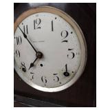 Seth Thomas Tambour Mantel Clock Wood Case Mechanical Chime See Photos