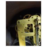 Seth Thomas Tambour Mantel Clock Wood Case Mechanical Chime See Photos