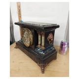 Seth Thomas Adamantine Mantel Clock Faux Marble Case Untested