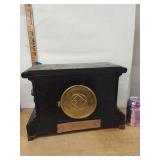Seth Thomas Adamantine Mantel Clock Faux Marble Case Untested