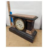 Seth Thomas Adamantine Mantel Clock Faux Marble Case Untested