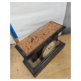 Seth Thomas Adamantine Mantel Clock Faux Marble Case Untested