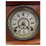 Seth Thomas Adamantine Mantel Clock Ornate Column Case Antique