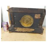 Seth Thomas Adamantine Mantel Clock Ornate Column Case Antique