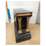 Seth Thomas Mantel Clock Black Adamantine Column Case Untested Fair