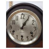 Seth Thomas Tambour Mantel Clock Silent Chime Wood Case Untested