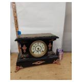 Seth Thomas Antique Adamantine Mantel Clock Black Case Untested
