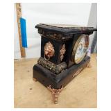 Seth Thomas Antique Adamantine Mantel Clock Black Case Untested