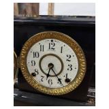 Seth Thomas Antique Adamantine Mantel Clock Black Case Untested