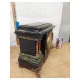 Seth Thomas Adamantine Mantel Clock Black Case Approx Antique