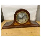 Seth Thomas Tambour Mantel Clock Wood Case Mechanical Chime Untested