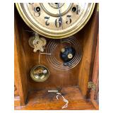 New Haven Maine Line Gingerbread Mantel Clock Victorian Oak Case