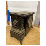 Seth Thomas Adamantine Mantel Clock Ornate Black Case Untested