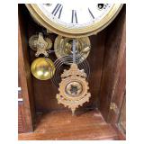 Welch Gingerbread Parlor Clock Advertising Glass Front approx. 24in