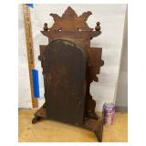 Victorian Gingerbread Mantel Clock Walnut Case Pendulum Approx. 23in