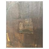 Victorian Gingerbread Mantel Clock Walnut Case Pendulum Approx. 23in