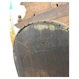 Victorian Gingerbread Mantel Clock Walnut Case Pendulum Approx. 23in