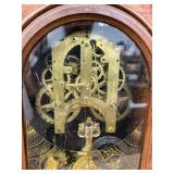 Ansonia Victorian Walnut Parlor Clock Cherub Case approx 26in