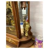 Ansonia Victorian Walnut Parlor Clock Cherub Case approx 26in
