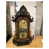 Ansonia Antique Victorian Mantel Clock Figural Shelf Clock Untested
