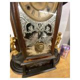 Ansonia Antique Victorian Mantel Clock Figural Shelf Clock Untested