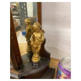 Ansonia Antique Victorian Mantel Clock Figural Shelf Clock Untested