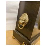 Seth Thomas Mantel Clock Dark Wood Case Brass Trim Untested Vintage