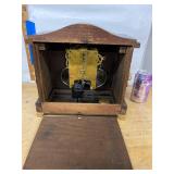 Seth Thomas Mantel Clock Dark Wood Case Brass Trim Untested Vintage