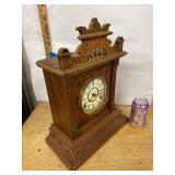 Seth Thomas Victorian Gingerbread Mantel Clock Walnut Case Approx 18in
