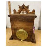 Seth Thomas Victorian Gingerbread Mantel Clock Walnut Case Approx 18in