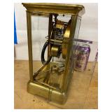 Seth Thomas Crystal Regulator Brass Mantel Clock Approx. 11.5in