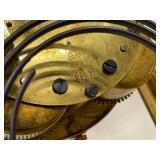 Seth Thomas Crystal Regulator Brass Mantel Clock Approx. 11.5in