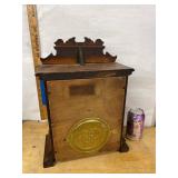 Seth Thomas Antique Mantel Clock Carved Wood Case Approx. 15in Tall