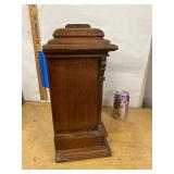 Waterbury Antique Mantel Clock Carved Wood Case Approx. 16in Tall